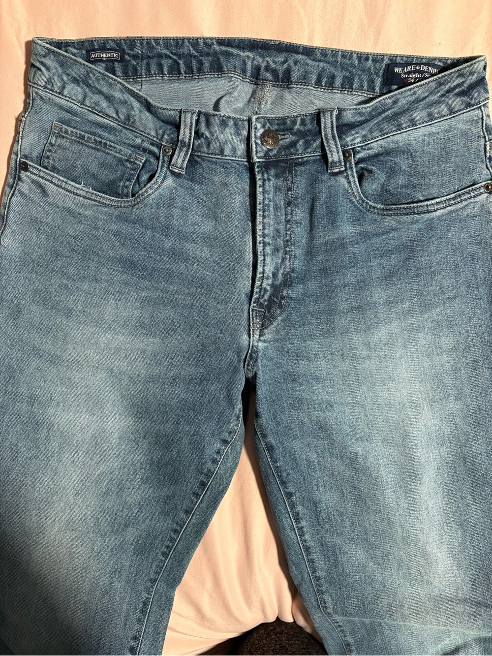 Buffalo David Bitton Men's Light Blue Slim Straight Jeans